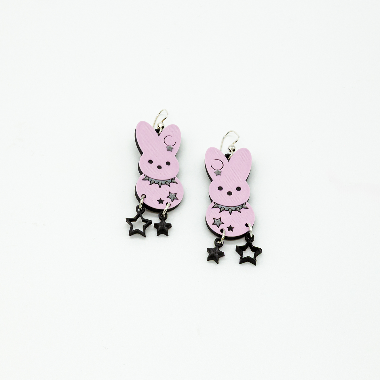 Punk Marshmallow Bunny Earring | Sterling Silver 925
