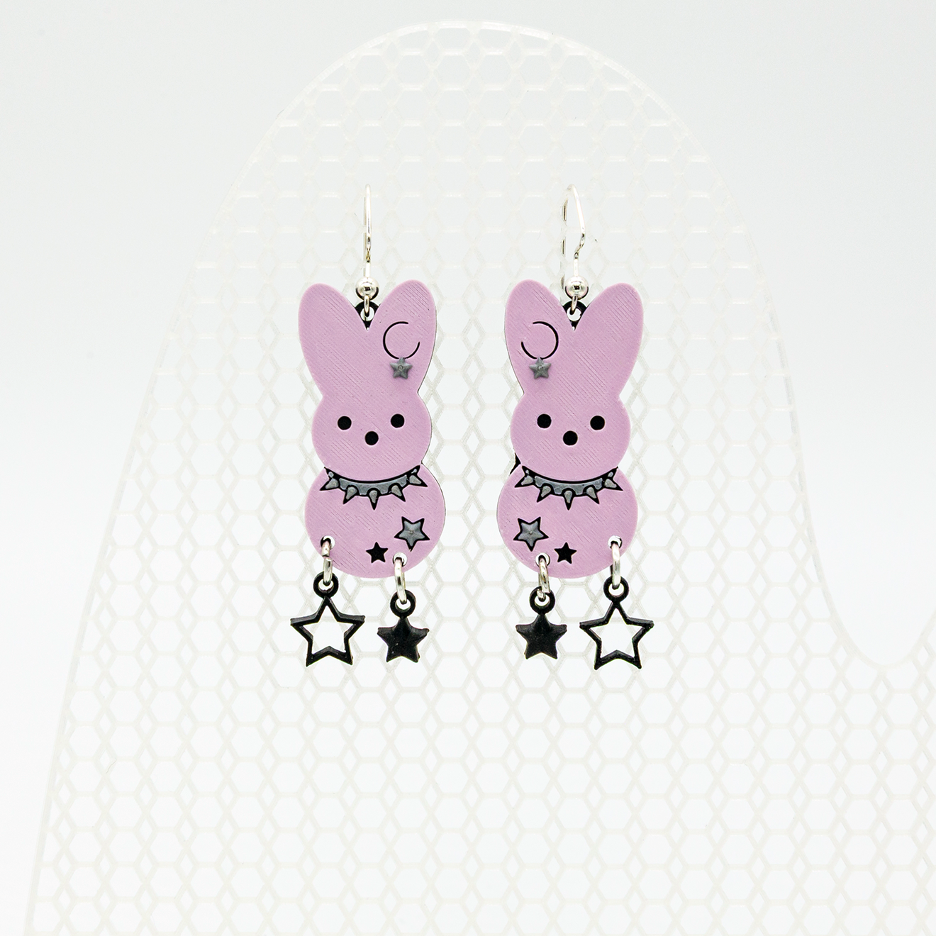 Punk Marshmallow Bunny Earring | Sterling Silver 925