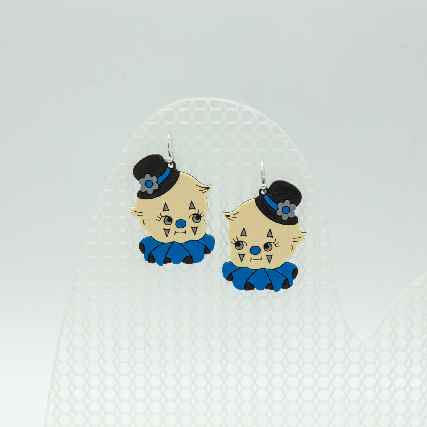 Clown Kewpie Doll Earrings-1 | Sterling Silver 925