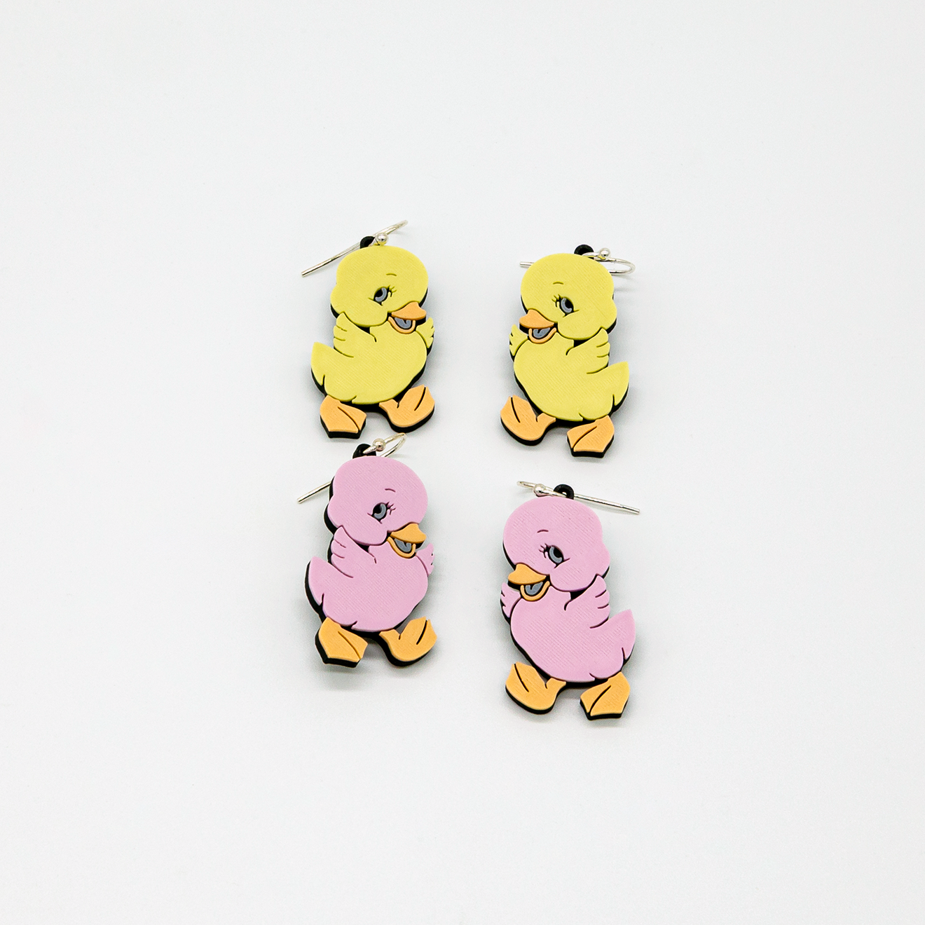 Vintage Kitsch Cute Duck Earring | Sterling Silver 925