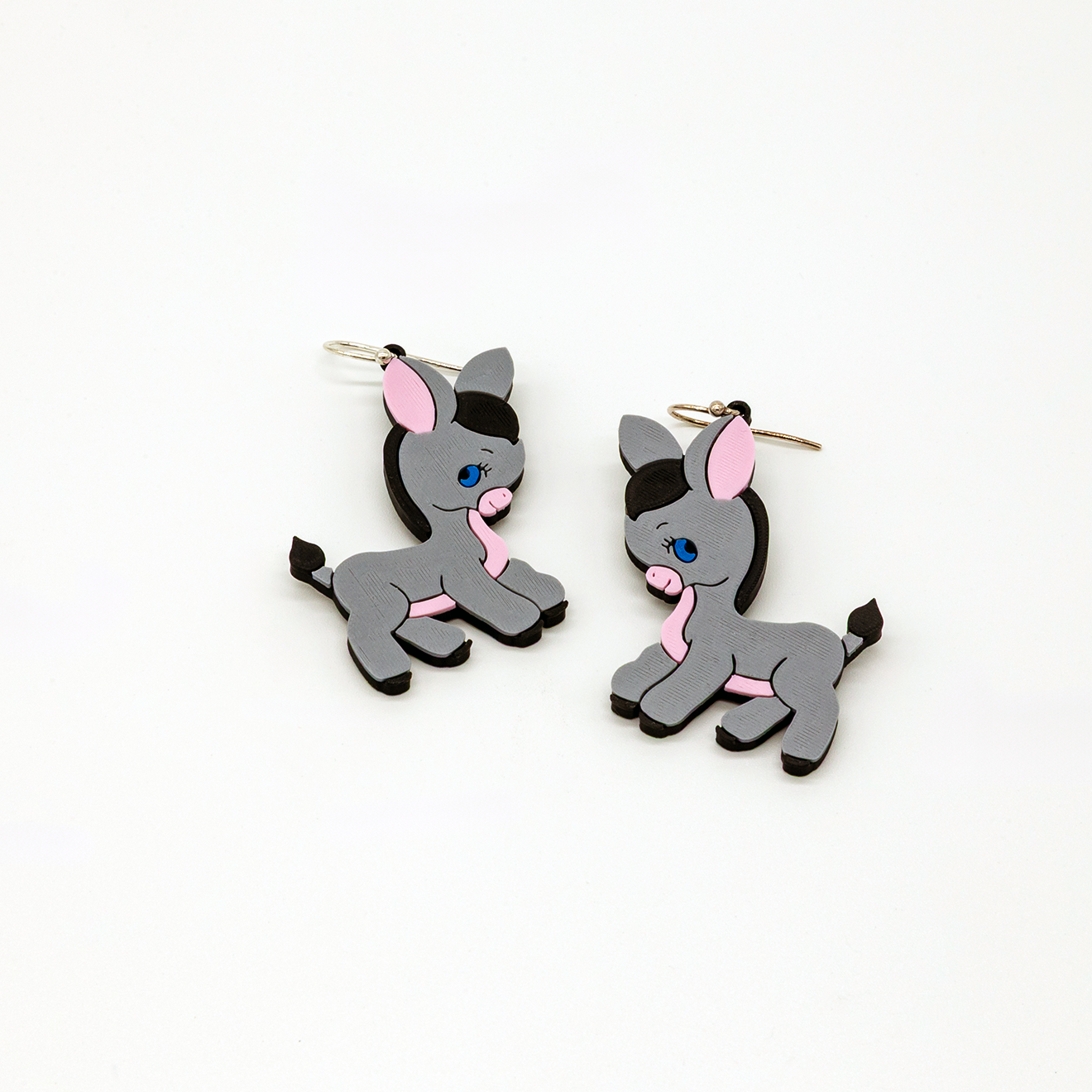 Vintage Kitsch Cute Donkey Earring | Sterling Silver 925