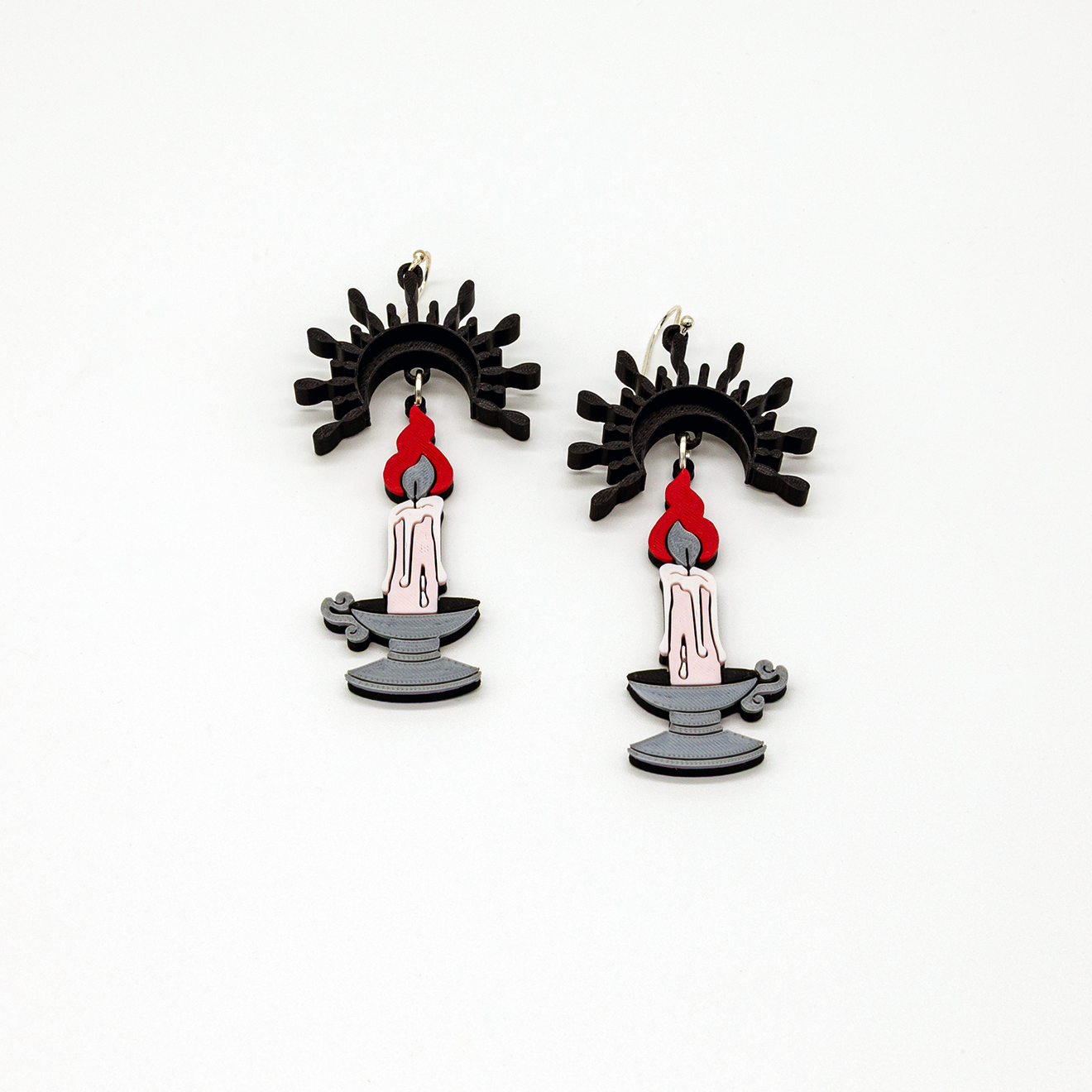 Burning Candle | Sterling Silver 925 | 3D Printed | Gifts for Her